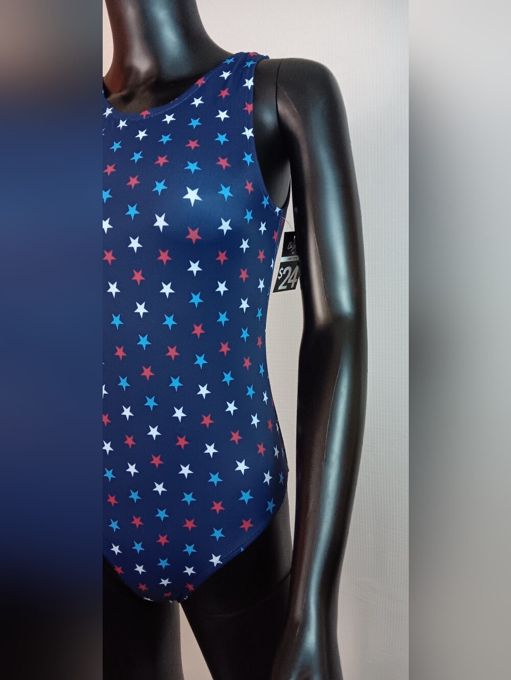City Streets One Piece Swimwear Americana Stars Blue‎ Swimsuit swimwear XL 18.5 - Picture 13 of 13